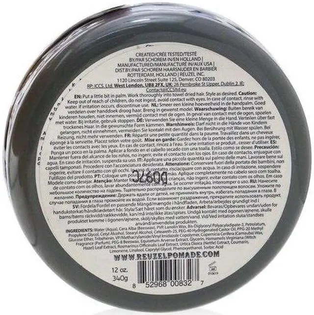 Alt view image 5 of 11 - ZZRST Reuzel Holands Finest Extreme Hold Matte Pomade Gray Tin 12 Ounce