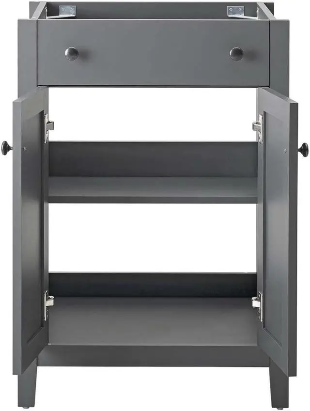 Alt view image 10 of 10 - Nantucket 24" Bathroom Vanity Cabinet (Sink Basin Not Included) Gray