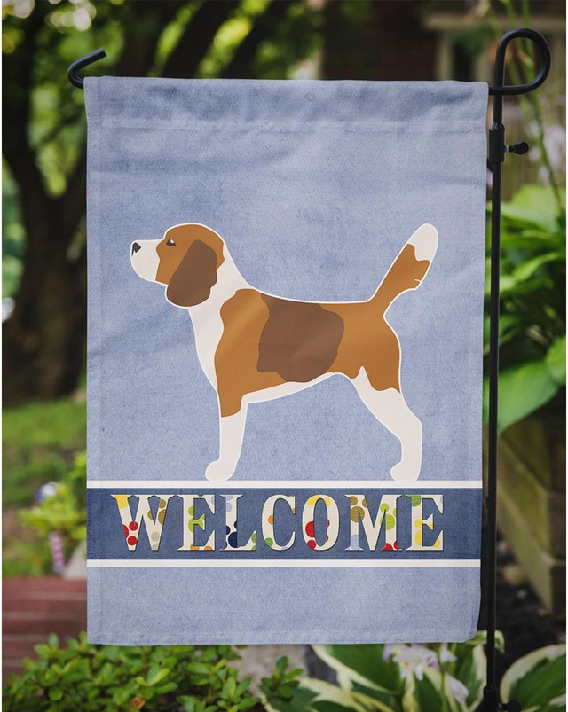 Alt view image 4 of 5 - Carolines Treasures BB5514GF Beagle Welcome Flag Garden Size, Small, Multicolor