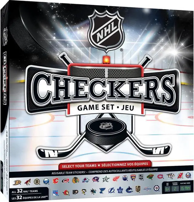 Main image of MasterPieces Family Game - NHL League Checkers - Officially Licensed Board Game for Kids and Adults