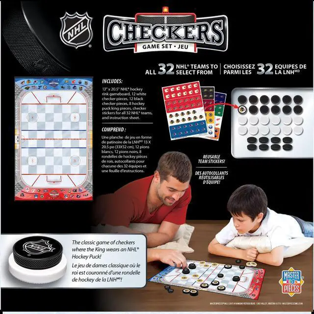 Alt view image 3 of 4 - MasterPieces Family Game - NHL League Checkers - Officially Licensed Board Game for Kids and Adults
