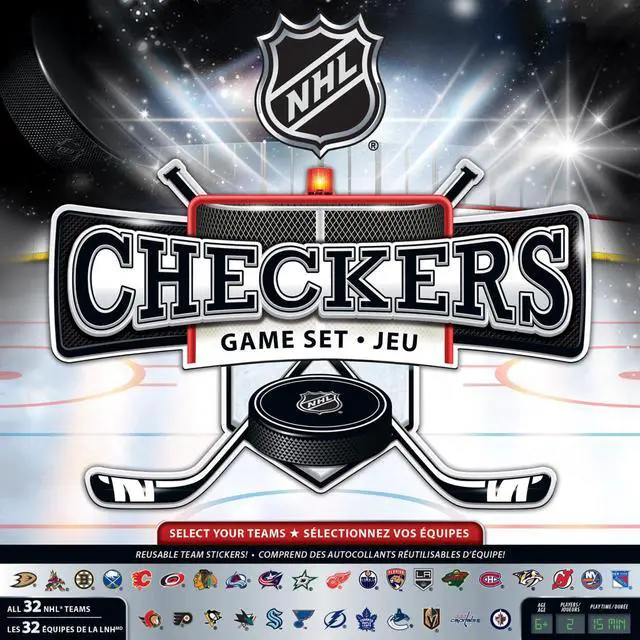 Alt view image 2 of 4 - MasterPieces Family Game - NHL League Checkers - Officially Licensed Board Game for Kids and Adults
