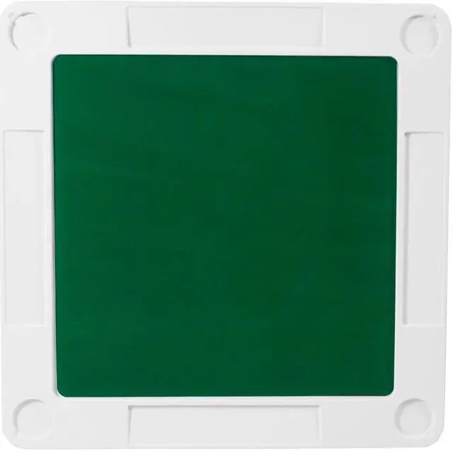 Alt view image 4 of 15 - 34.5" Square 4-Player Folding Card Game Table with Green Playing Surface and Cup Holders
