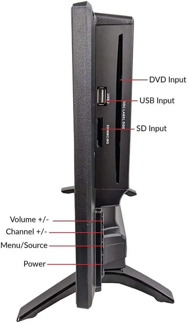 Alt view image 10 of 15 - Supersonic SC-1912 19" LED Widescreen HDTV w/ Built-In DVD Player