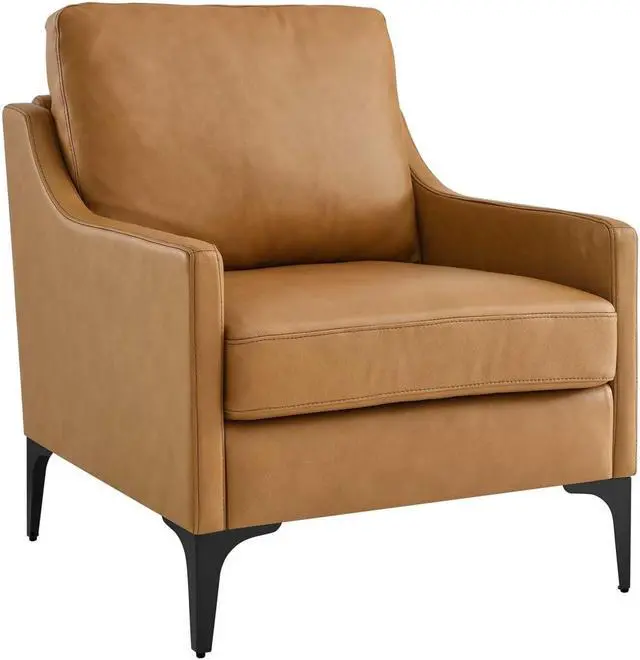 Main image of Corland Leather Armchair-EEI-6022-BRN