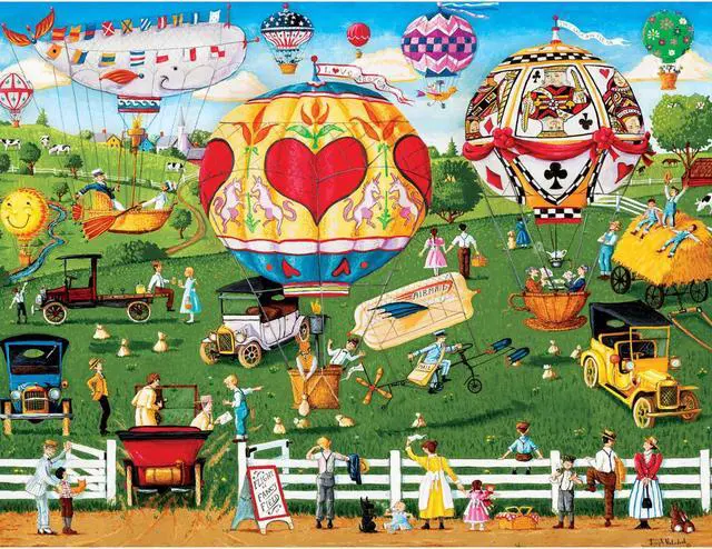 Alt view image 6 of 9 - masterpieces folk art collection bundle, jigsaw puzzle, old world scenes & culture, 12pack, 100, 300, 500 pieces, assorted