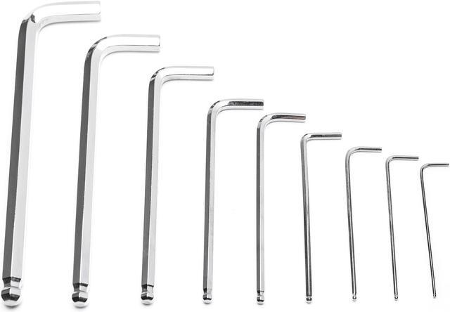Alt view image 3 of 5 - MAXPOWER 9-Piece Ball Hex Key Set - Pro Grade Large Allen Wrenches in Inches