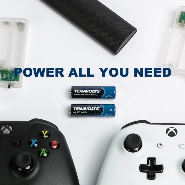 Alt view image 6 of 7 - TENAVOLTS Rechargeable AA Lithium Battery, Pre-Charged Batteries with Ultra Long Service Life, 1.5V Constant Voltage Output, 1.8H Fast Charge, 2775mWh High Capacity, 1000 Cycles, USB Charger, 4 Counts