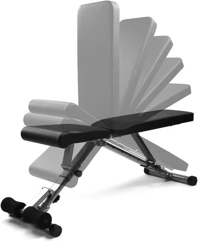 Alt view image 5 of 7 - Adjustable Fitness Bench, Multi-Purpose Foldable Weight Bench for Full Body Workout, Exercise Equipment Sit Up Bench with Fast Folding, for Home, Gym, Strength Training, Black