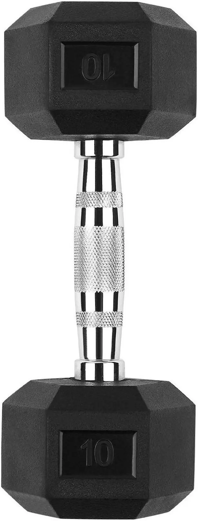 Alt view image 4 of 5 - VENTRAY HOME Rubber Encased Hex Dumbbell 2 Pack - 10LB, Non-Slip, Hexagon Shape, Ergonomic Hand Weights for Muscle, Exercise, Strength, Weight Loss - Black