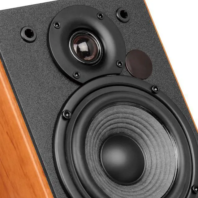 Alt view image 5 of 14 - Edifier R1380DB Active Bluetooth Bookshelf Speakers - Optical/Coaxial Input - 2.0 Wireless Studio Monitor Speaker - 42W RMS - Wood