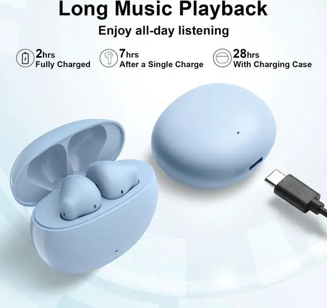 Alt view image 3 of 7 - Edifier X2 True Wireless Earbuds, Bluetooth Earphones, blue