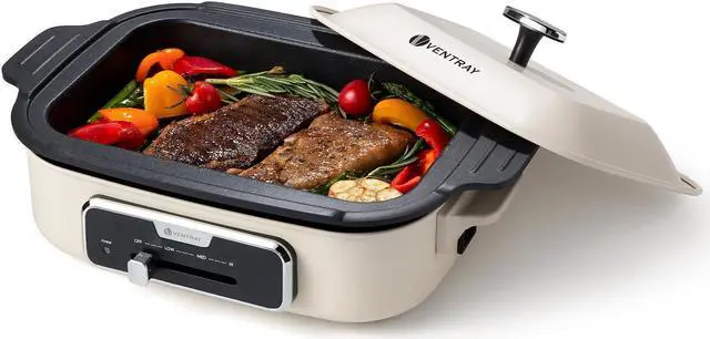 Main image of Ventray Electric Indoor Grill Healthy Grilling with Rapid Even Heat