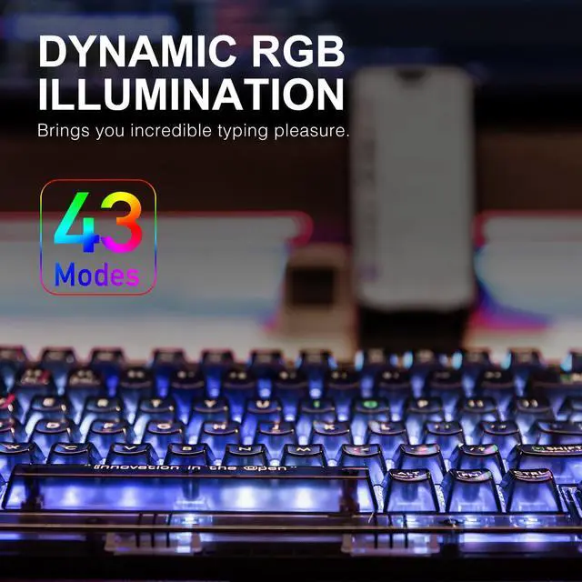 Alt view image 3 of 7 - MIIIW XIAOMI BLACK IO 83 Keys Custom Mechanical Gaming Keyboard, Space Silver