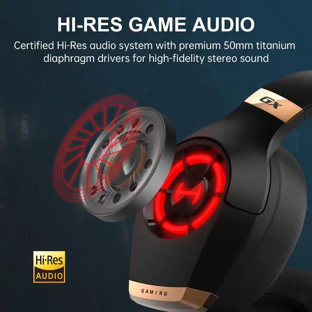 Alt view image 2 of 7 - HECATE by Edifier GX Hi-Res Gaming Headset for PS4/ PS5/ PC/Switch/Xbox Gamepad - USB/Type-C/3.5mm Wired Gaming Headphones with Microphone RGB Lighting (Black)