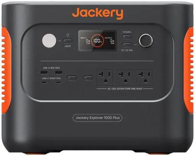 Alt view image 2 of 7 - Jackery Inc. Explorer 1000 Plus Portable Power Station,1264Wh Solar Generator (Solar Panel Not Included) with 2000W Output, Expandable to 5kWh for Camping, Road Trips and Home Backup
