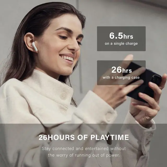 Alt view image 4 of 7 - Edifier X2s True Wireless Earbuds, Bluetooth 5.3, 13mm Dynamic Drivers, Lightweight, AI Environmental Noise Cancelling, Custom Sound, IP54 Water Dust Resistant, White