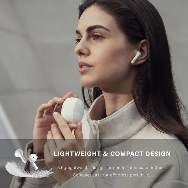 Alt view image 5 of 7 - Edifier X2s True Wireless Earbuds, Bluetooth 5.3, 13mm Dynamic Drivers, Lightweight, AI Environmental Noise Cancelling, Custom Sound, IP54 Water Dust Resistant, White