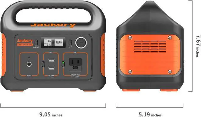 Alt view image 7 of 7 - Jackery Inc. Portable Power Station Explorer 240, Outdoor Solar Generator Mobile Lithium Battery Pack with 110V/240W AC Outlet (Solar Panel Not Included) for RV Road Trip Camping (Refurbished)