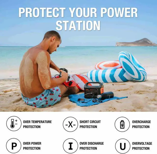 Alt view image 6 of 7 - Jackery Inc. Portable Power Station Explorer 240, Outdoor Solar Generator Mobile Lithium Battery Pack with 110V/240W AC Outlet (Solar Panel Not Included) for RV Road Trip Camping (Refurbished)