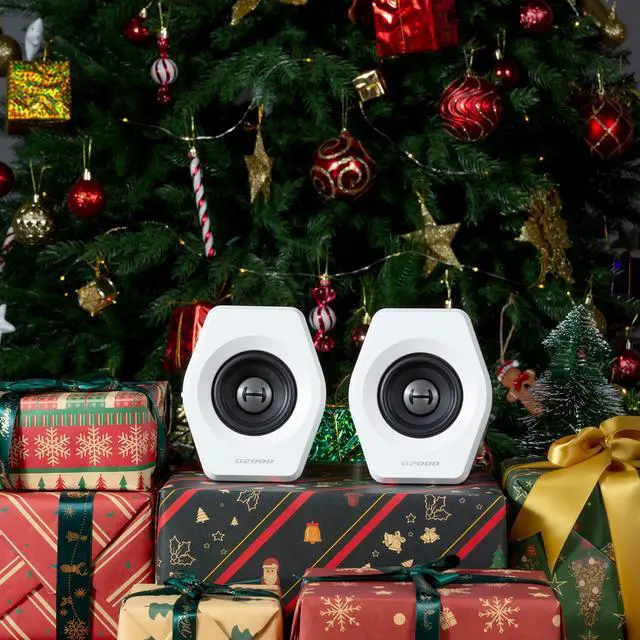 Alt view image 8 of 8 - Edifier G2000 32W PC Computer Speakers for Gaming Desktop PC Laptop Mac Computer Woofer Speakers Bluetooth USB 3.5mm AUX Inputs RGB Lights Multimedia Speakers White