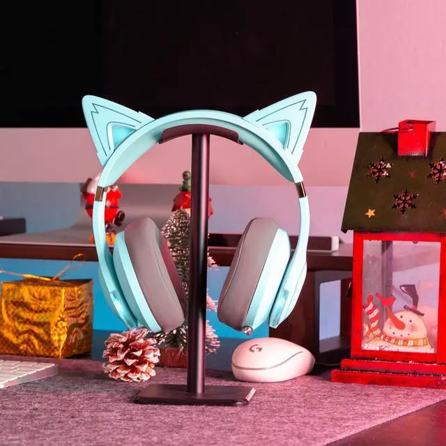 Alt view image 7 of 7 - Edifier G5BT CAT Wireless Bluetooth Wired Cat Ear Gaming Headset with Mic (Turquoise)