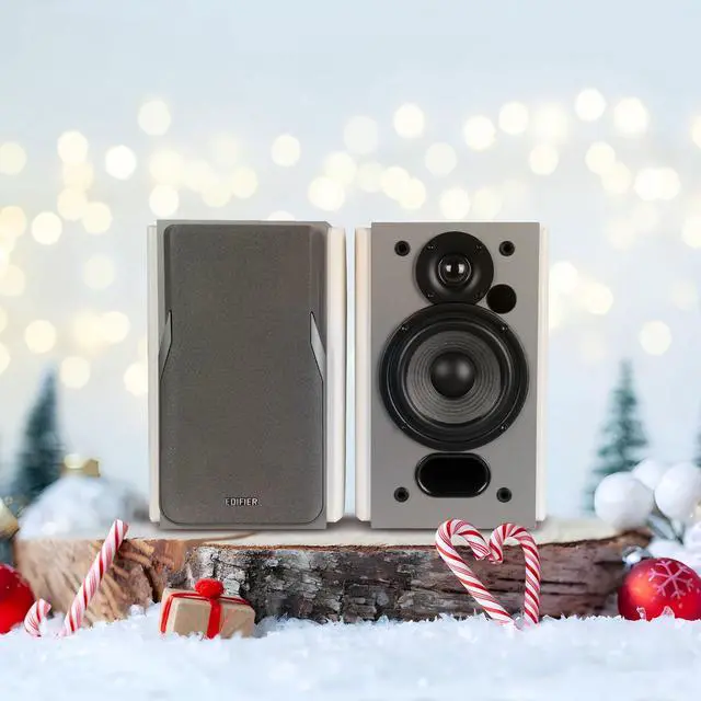 Alt view image 7 of 7 - Edifier R1380DB Active Bluetooth Bookshelf Speakers - Optical/Coaxial Input - 2.0 Wireless Studio Monitor Speaker - 42W RMS - White
