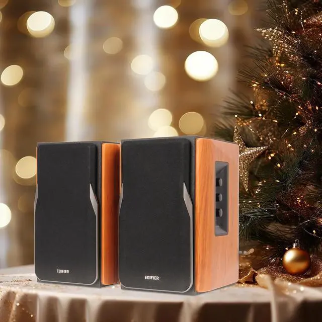 Alt view image 14 of 14 - Edifier R1380DB Active Bluetooth Bookshelf Speakers - Optical/Coaxial Input - 2.0 Wireless Studio Monitor Speaker - 42W RMS - Wood