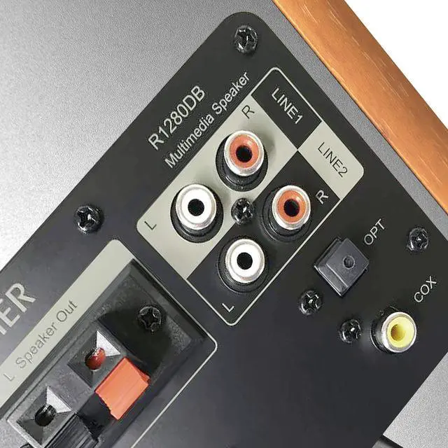 Alt view image 3 of 4 - Edifier R1280DB Powered Bluetooth Bookshelf Speakers - Optical Input - Wood(Certified Refurbished)