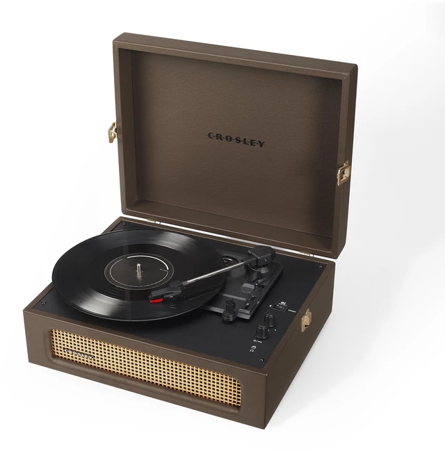 Main image of Crosley CR8017B-CO Voyager Vintage Portable Vinyl Record Player Turntable With Bluetooth In/Out And Built-In Speakers