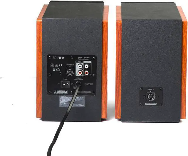 Alt view image 4 of 13 - Edifier R1700BT Bluetooth Bookshelf Speakers - Active Near-field Studio Monitors - Powered Speakers 2.0 Setup Wooden Enclosure - 66w RMS