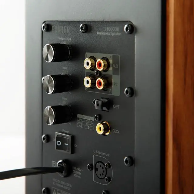 Alt view image 4 of 10 - Edifier S1000DB Audiophile Active Bookshelf Speakers - Bluetooth 4.0 - Optical Input - Powered Near-Field Monitor Speaker