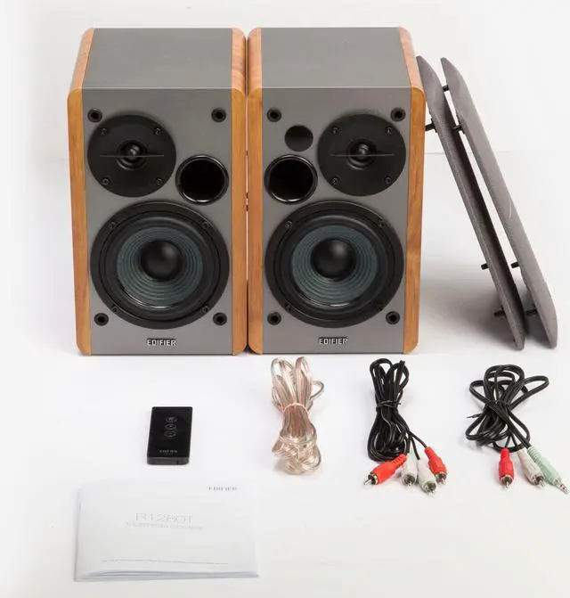 Alt view image 5 of 20 - Edifier R1280T Powered Bookshelf Speakers - 2.0 Active Near Field Monitor - Studio Monitor Speakers - Wooden Enclosure - 42 Watts RMS
