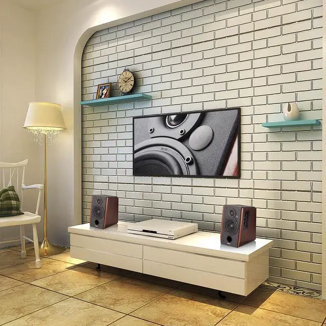 Alt view image 6 of 13 - Edifier R1700BT Bluetooth Bookshelf Speakers - Active Near-field Studio Monitors - Powered Speakers 2.0 Setup Wooden Enclosure - 66w RMS