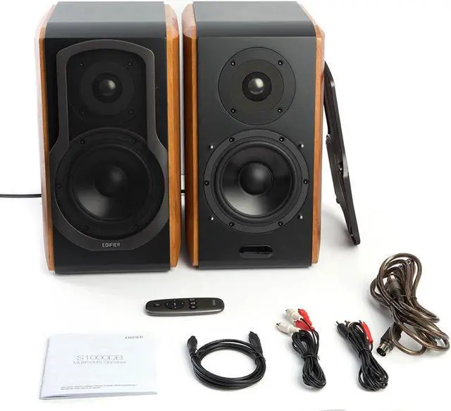 Alt view image 6 of 10 - Edifier S1000DB Audiophile Active Bookshelf Speakers - Bluetooth 4.0 - Optical Input - Powered Near-Field Monitor Speaker