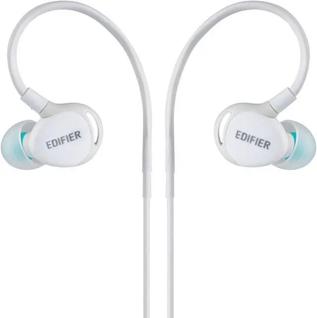 Alt view image 2 of 7 - Edifier P281 Waterproof Headphones - Sports In-Ear Earphones IP57 Rated with Memory Around-the-ear Wire for Running, Workout, Exercise - White