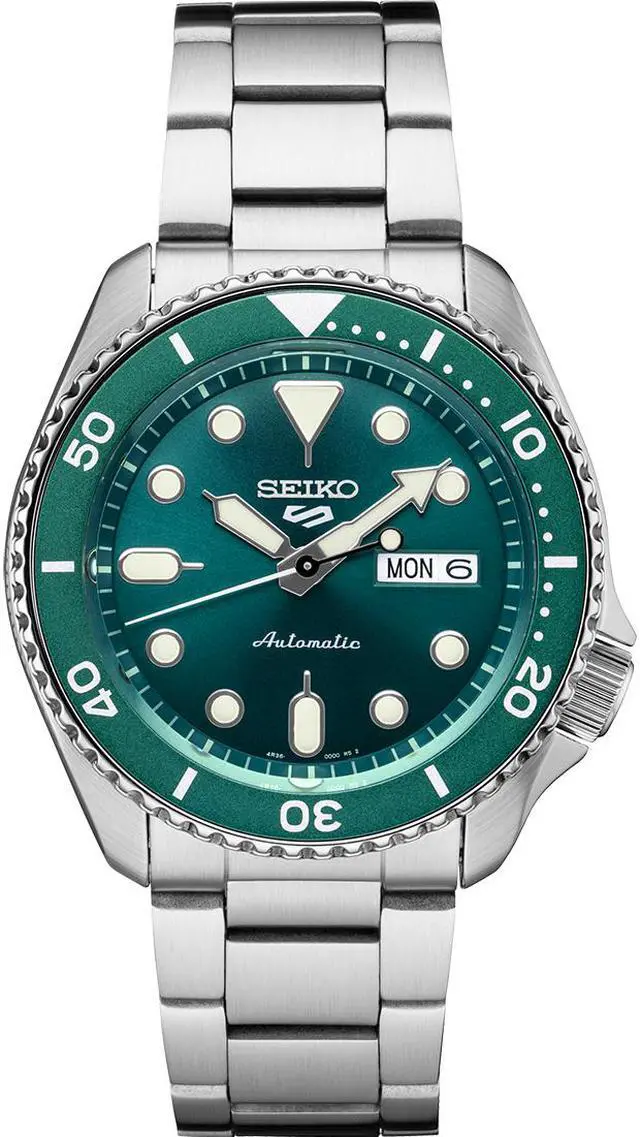Alt view image 2 of 5 - Seiko SRPD61 5 Sports 24-Jewel Automatic Watch - Teal