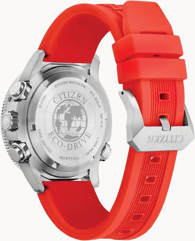 Alt view image 2 of 6 - Citizen Eco-Drive JR4061-00F Promaster Sailhawk Orange Rubber Solar Men's Watch