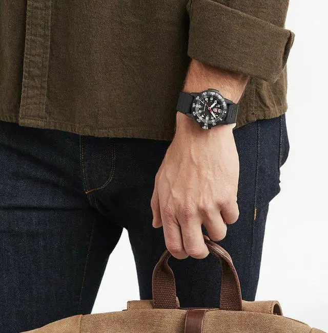 Alt view image 3 of 9 - Luminox Leatherback Sea Turtle XS.0301.L Black Rubber Swiss Quartz Men's Watch