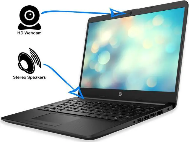 Alt view image 4 of 7 - HP 14 Notebook, 14" HD Display, AMD Athlon Silver 3050U Upto 3.2GHz, 4GB RAM, 128GB SSD, Vega 3, HDMI, Card Reader, Wi-Fi, Bluetooth, Windows 10 Home (9XM12UA)