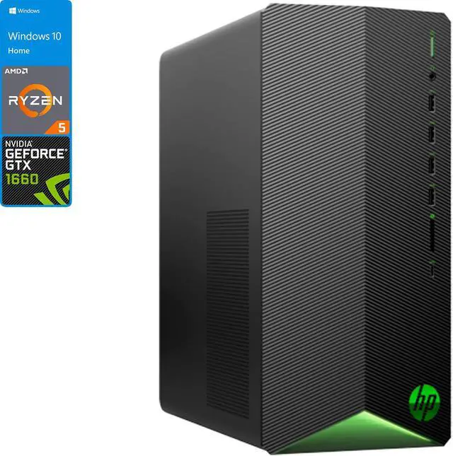 Main image of HP Pavilion TG01 Gaming Desktop, AMD Ryzen 5 5600G Upto 4.4GHz, 16GB RAM, 256GB NVMe SSD, NVIDIA GeForce GTX 1660 Super, HDMI, DisplayPort, DVI, Wi-Fi, Bluetooth, Windows 10 Home