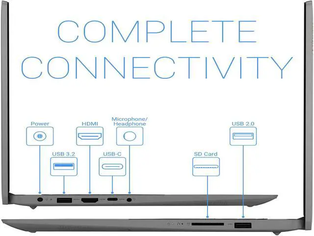 Alt view image 7 of 7 - Lenovo IdeaPad 3 Laptop, 15.6" IPS FHD Touch Display, Intel Core i5-1135G7 Upto 4.2GHz, 20GB RAM, 256GB NVMe SSD, HDMI, Card Reader, Wi-Fi, Bluetooth, Windows 10 Home S