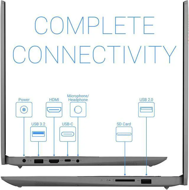 Alt view image 7 of 7 - Lenovo IdeaPad 3 Laptop, 15.6" IPS FHD Touch Display, Intel Core i5-1135G7 Upto 4.2GHz, 20GB RAM, 512GB NVMe SSD, HDMI, Card Reader, Wi-Fi, Bluetooth, Windows 10 Home S