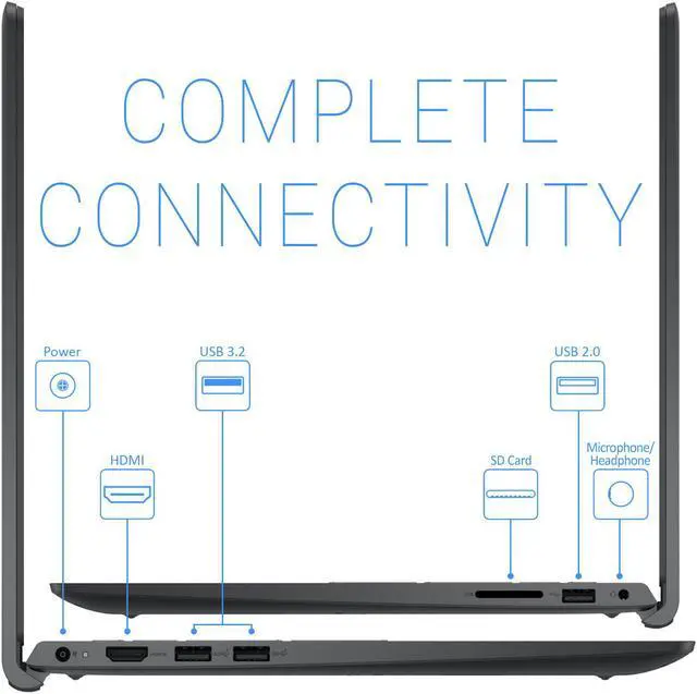 Alt view image 6 of 7 - Dell Inspiron 3511 Laptop, 15.6" FHD Display, Intel Core i5-1035G1 Upto 4.2GHz, 16GB RAM, 512GB NVMe SSD, HDMI, Card Reader, Wi-Fi, Bluetooth, Windows 11 Home