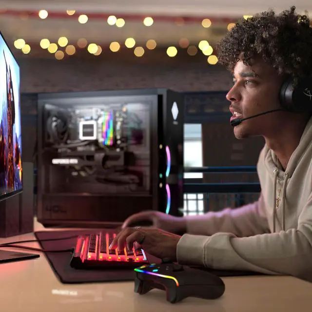 Alt view image 4 of 5 - HP OMEN 40L Gaming Desktop, AMD Ryzen 7 5800X Upto 4.7GHz, 32GB RAM, 2TB NVMe SSD, NVIDIA GeForce RTX 3070 Ti, HDMI, DisplayPort, Wi-Fi, Bluetooth, Windows 11 Home