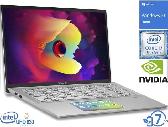 Main image of ASUS VivoBook S15 S532 Notebook, 15.6" FHD Display, Intel Core i7-8565U Upto 4.6GHz, 8GB RAM, 512GB NVMe SSD, NVIDIA GeForce MX250, HDMI, Card Reader, Wi-Fi, Bluetooth, Windows 10 Home