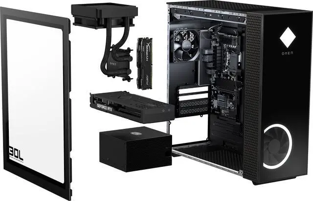 Alt view image 3 of 5 - HP OMEN GT13 Gaming Desktop, AMD Ryzen 7 5800X Upto 4.7GHz, 64GB RAM, 4TB NVMe SSD, NVIDIA GeForce RTX 3080, HDMI, DisplayPort, Wi-Fi, Bluetooth, Windows 11 Home