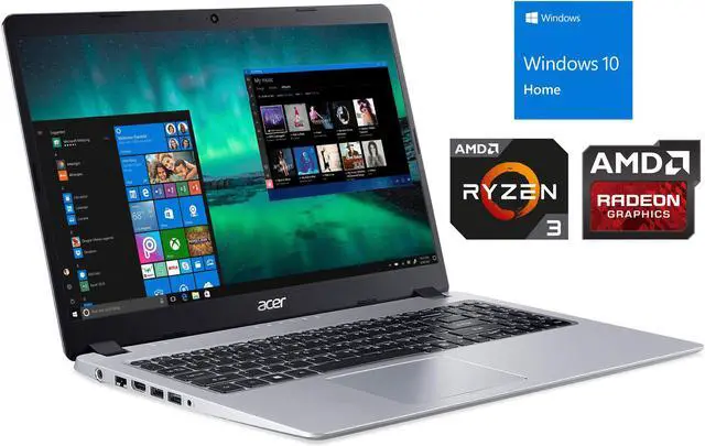 Main image of Acer Aspire 5 Notebook, 15.6" FHD Display, AMD Ryzen 3 3200U Upto 3.5GHz, 8GB RAM, 1TB SSD, HDMI, Wi-Fi, Bluetooth, Windows 10 Home