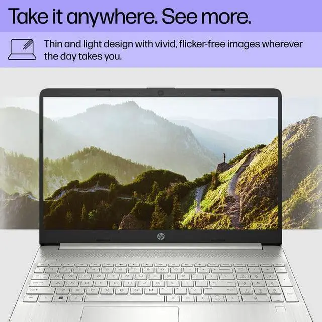 Alt view image 2 of 6 - HP 15.6" FHD Premium Business Laptop, 12th Gen Intel 6-Core i3-1215U upto 4.4GHz, 32GB RAM, 1TB PCIe SSD, Intel UHD Graphics, Fingerprint Reader, Windows 11 Pro, Silver