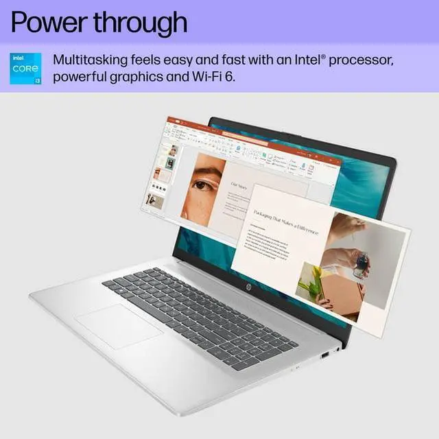 Alt view image 4 of 6 - HP 17.3" FHD Laptop | Intel Core i3-N305 Processor | Intel UHD Graphics | Fingerprint reader |  16GB RAM  | 512GB SSD  | Windows 11 Home | Bundle with  Laptop Stand